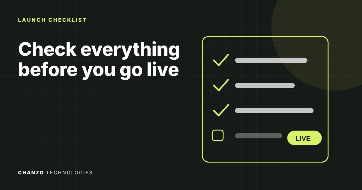 Checklist with ticked items and a live button
